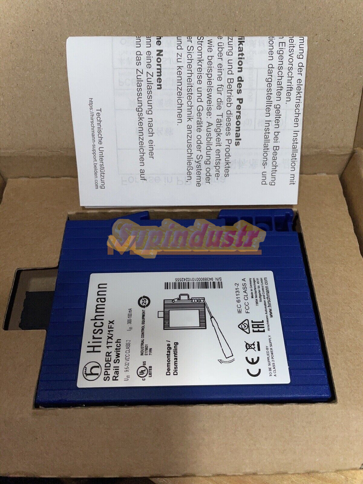New ONE HIRSCHMANN Hester switch SPIDER 1TX/1FX 943 890-001