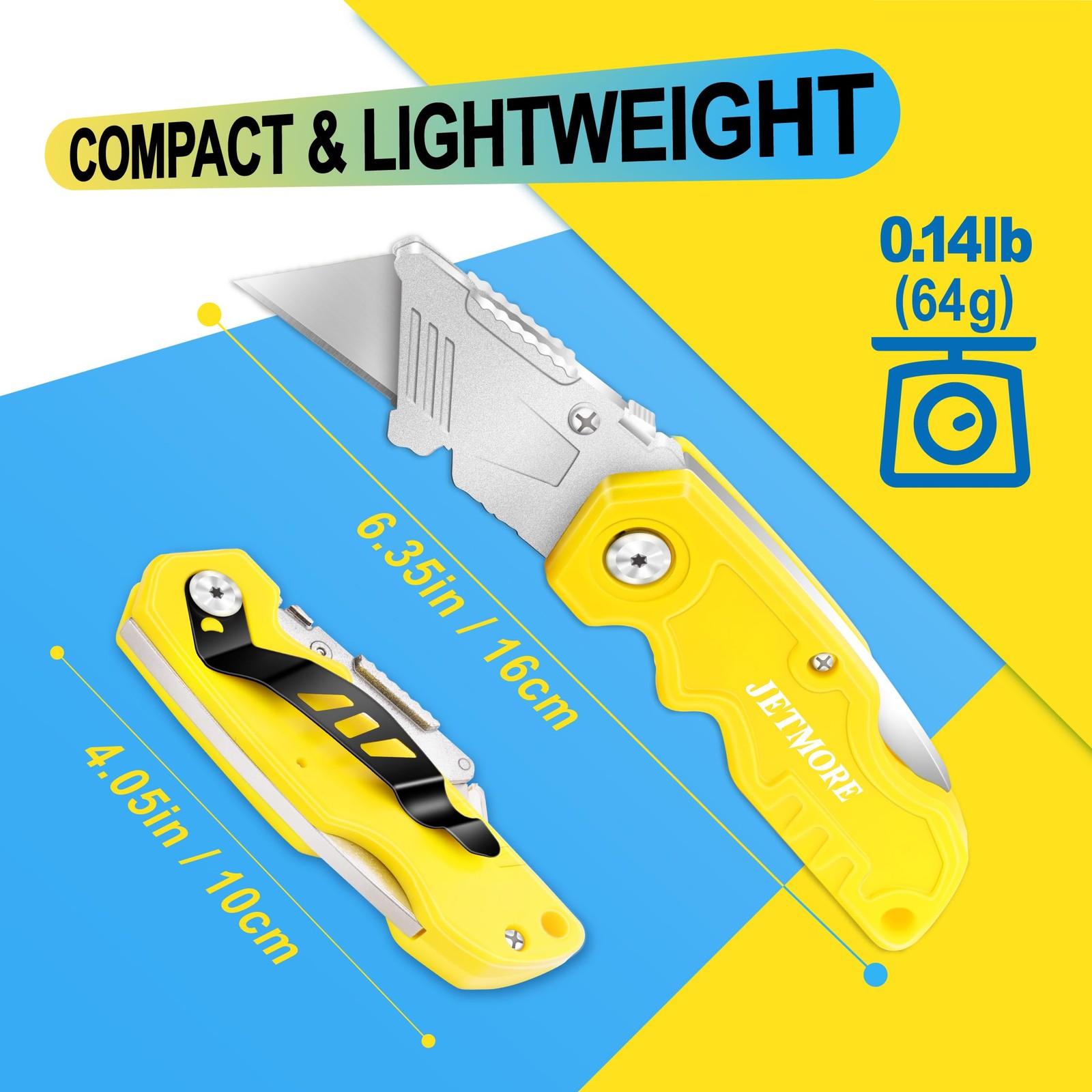 Utility Knife, 4 Pcs Colorful Box Cutter with 10 SK5 Blades, Paper Craft Tool…