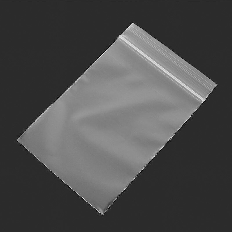 1000pcs 2-MIL Clear Reclosable ZipLock Poly Bags with Resealable Lock Seal