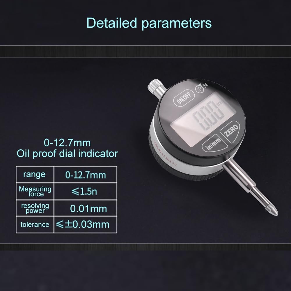 Oudtinx Digital Dial Indicator Electronic Test Gauge Under 3 Inches