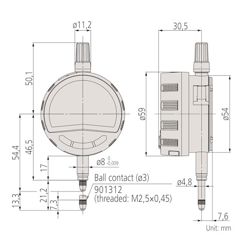 Mitutoyo Digimatic Indicator ID-C0512NXB 543-700B ABS IP42 12.7mm NEW