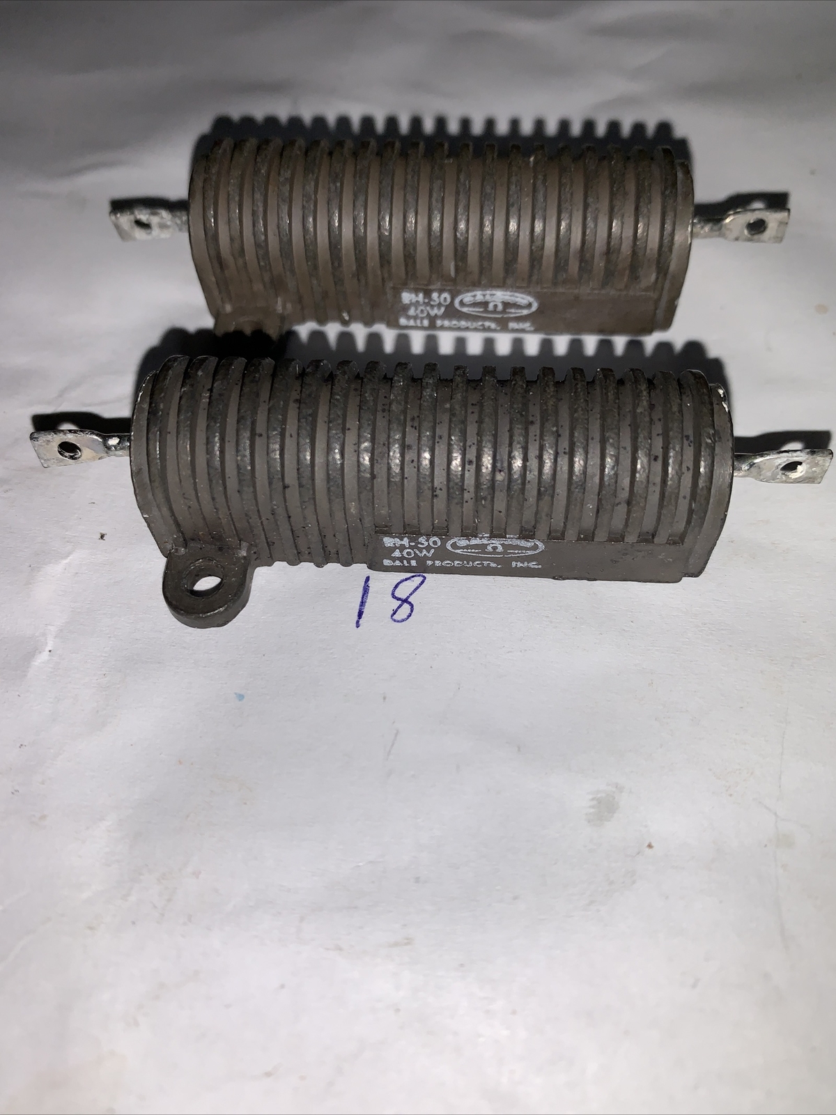 Dale wire wound 900 Ohm 40 Watt Black Resisters Quantity Of (2) *NEW*