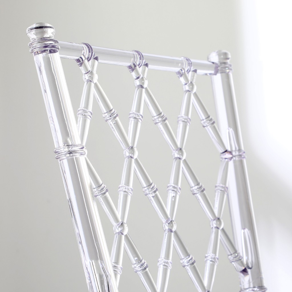 Set of 3 Acrylic Event Chair with Cushion for Wedding – No Assembly Required.