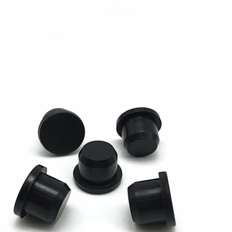 Round Solid Silicone Rubber Seal Hole Plugs Blanking End Caps Seal 3-14mm Black