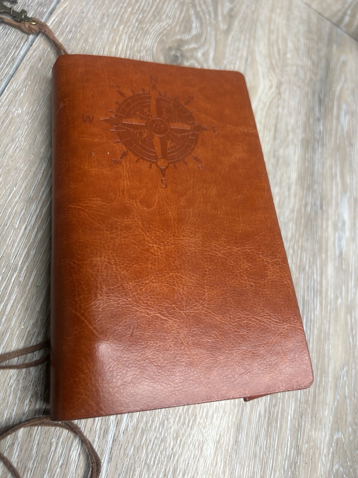 Nautical Vintage Leather Journal Refillable Notebook Compass Anchor Travel Diary