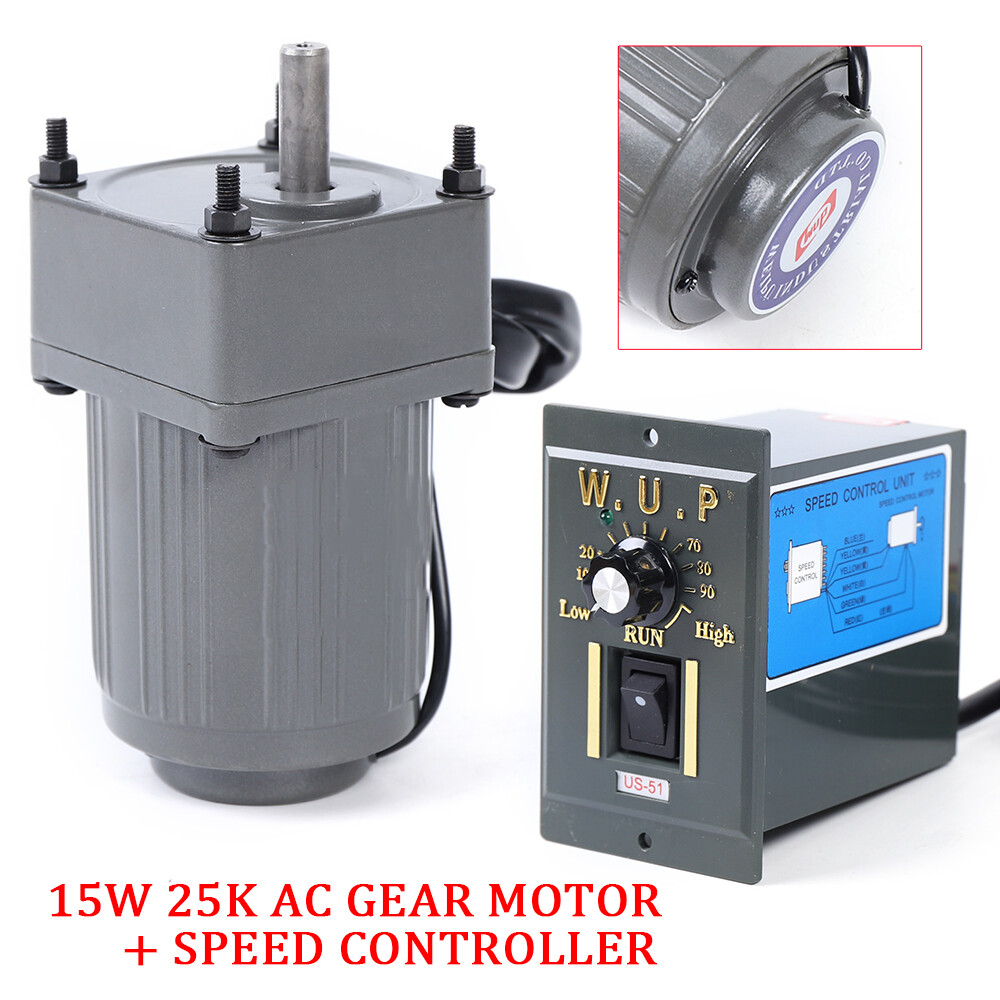 AC110 V 15W gear single-phase motor Electric variable speed controller 1:25
