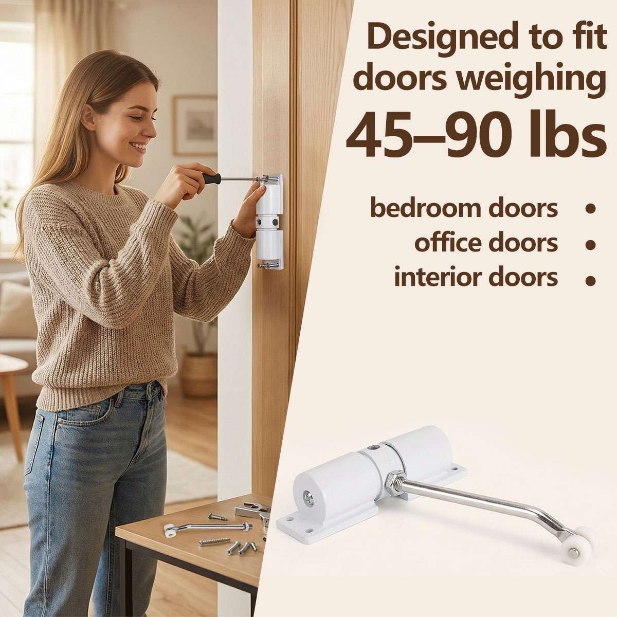 Automatic Door Closer Safety Spring Door CloserDoor Closer for Door Self new