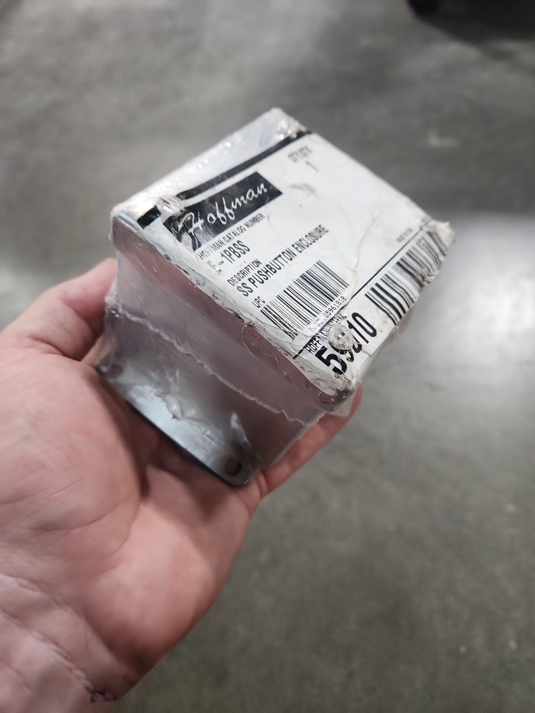Hoffman E1PBSS Stainless Steel 30.5mm Push Button Enclosure 1 Hole, NEW