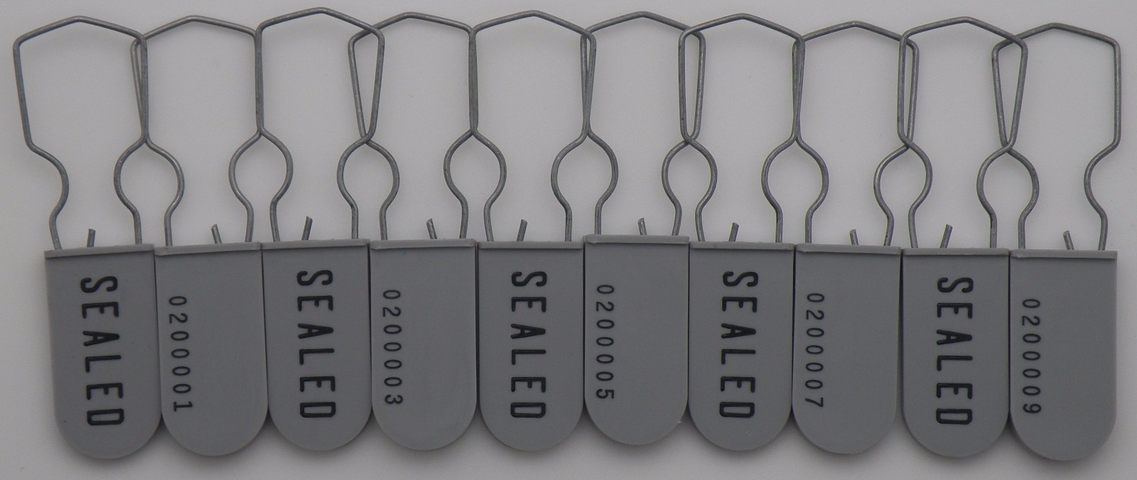 Electric Meter Security Seal Wire Padlock Grey Pack of 10