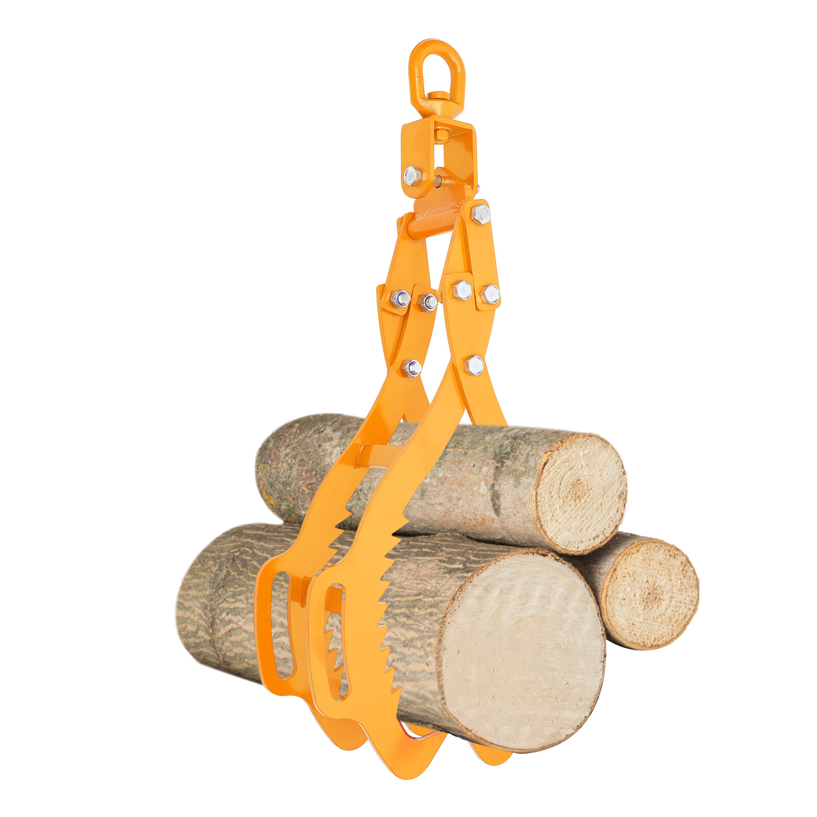 28in Log Lifting Tongs Timber Lifting Tongs 4-claw Yellow For Truck ATV Tractor