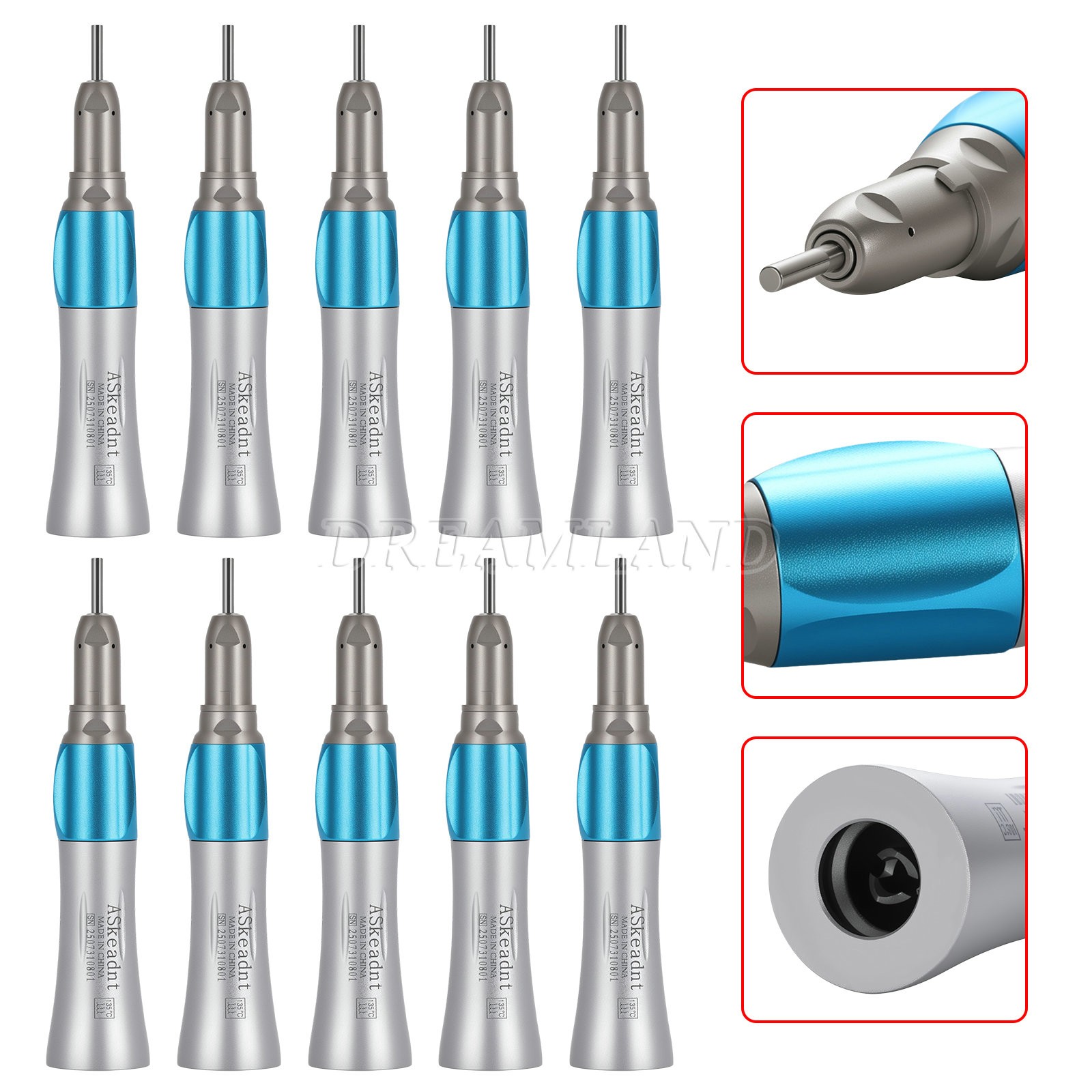 USA Low Price Dental Slow Speed Handpiece Straight Nose Cone E-type to Motor