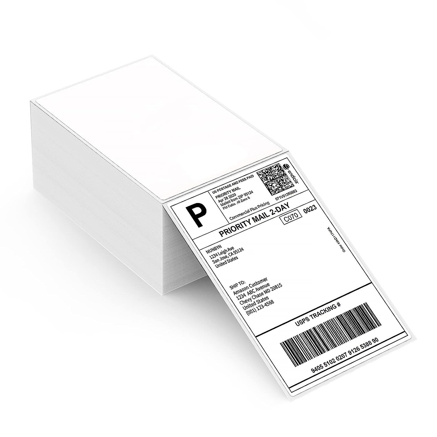 100-1000 Count Fanfold 4″x6″ Direct Thermal Shipping Labels for Thermal Printers