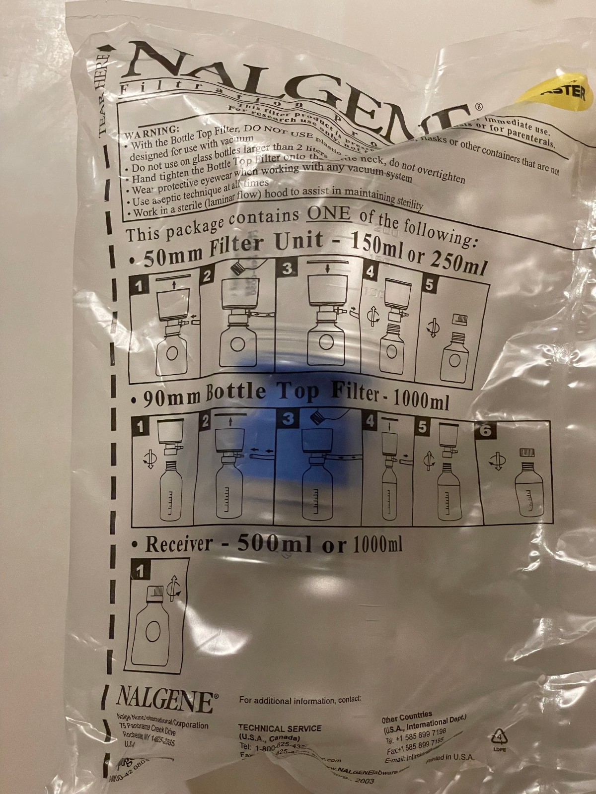 VACUUM FILTERS – Nalgene 0.2μm PES Membrane 250mL – MIXED LOT of 12
