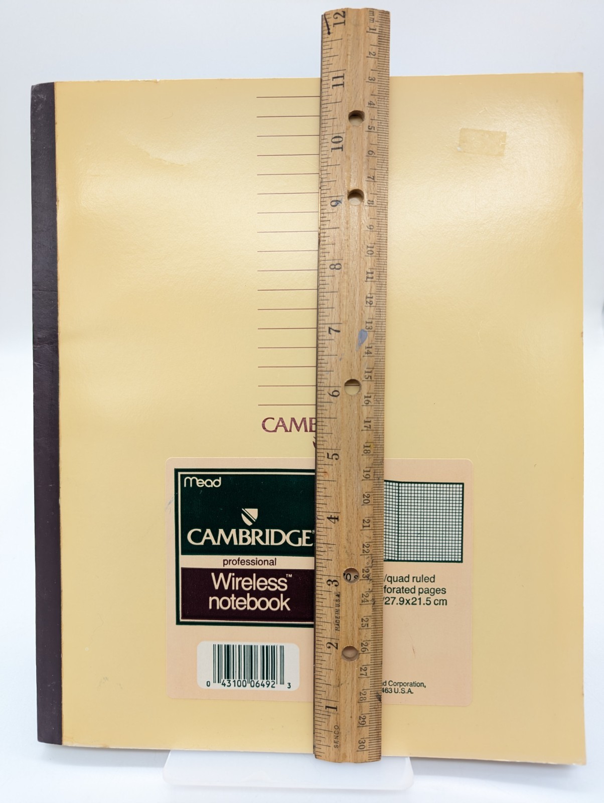 Vintage 1987 Mead Cambridge Wireless Notebook Quad Ruled Graph 70 Sheets 06492