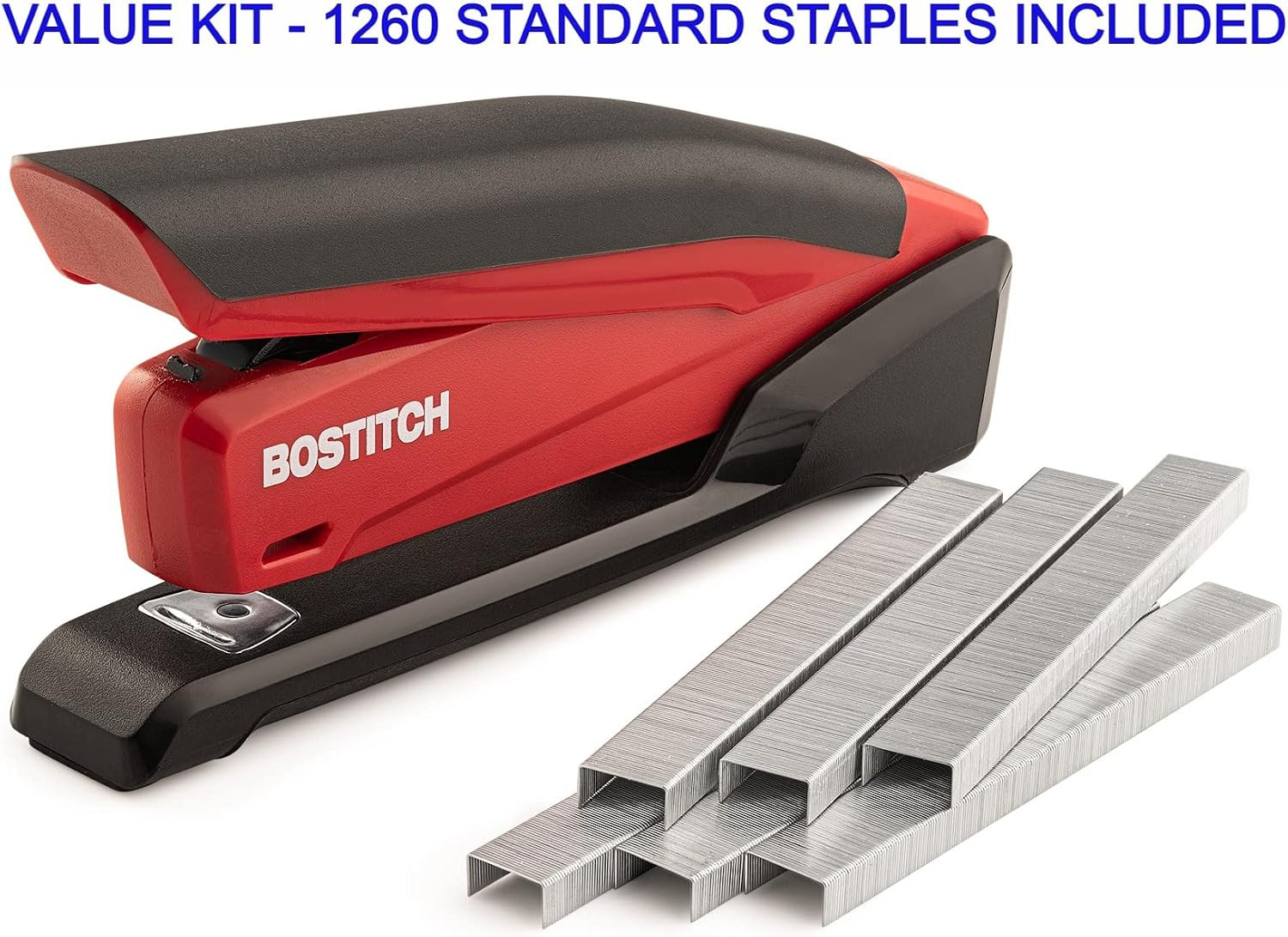 Stapler – Inpower, One Touch Heavy Duty Red Office Stapler | Stapler with Built