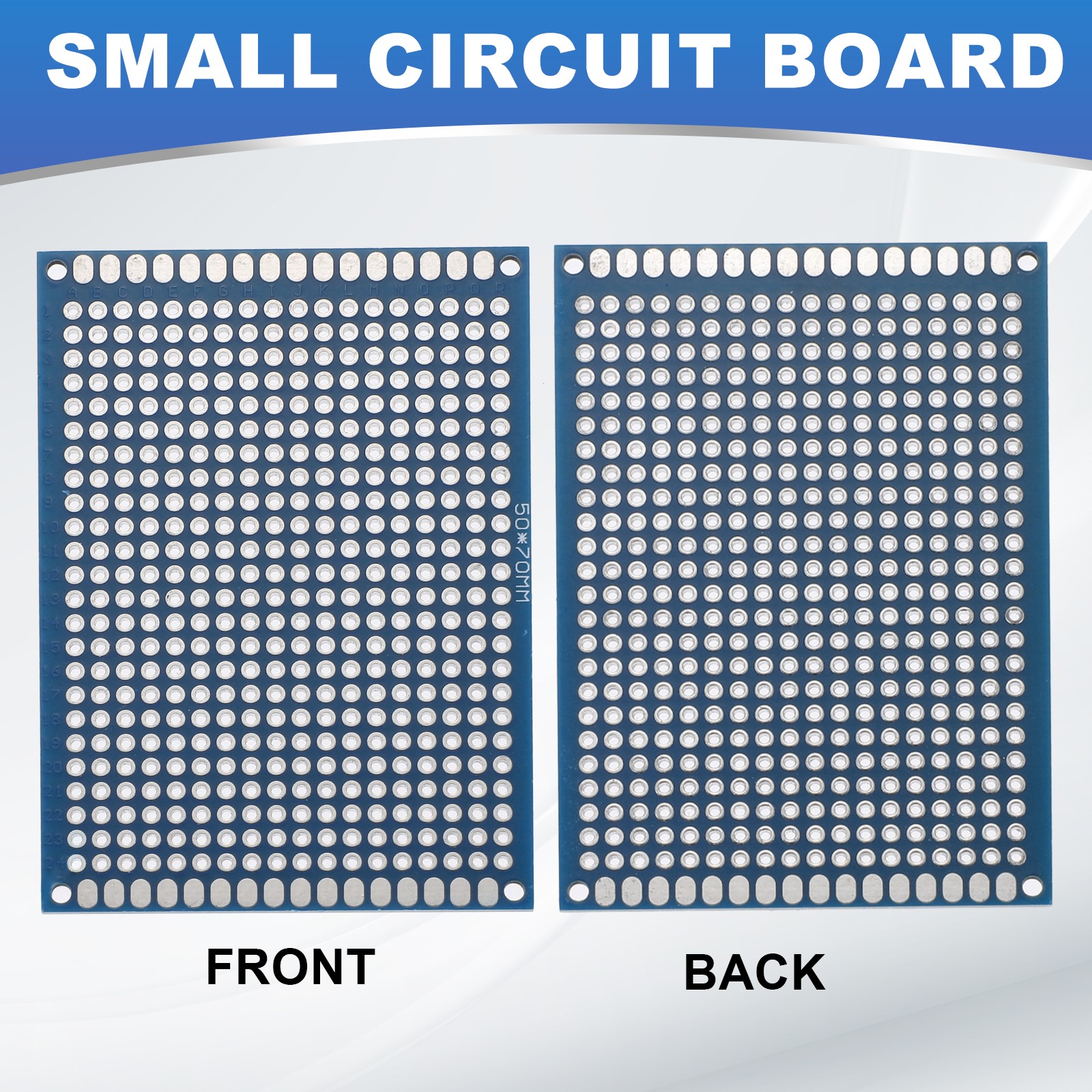 10Pcs Breadboard Solderable Board 70mm x 50mm Blue Circuit PCB Board