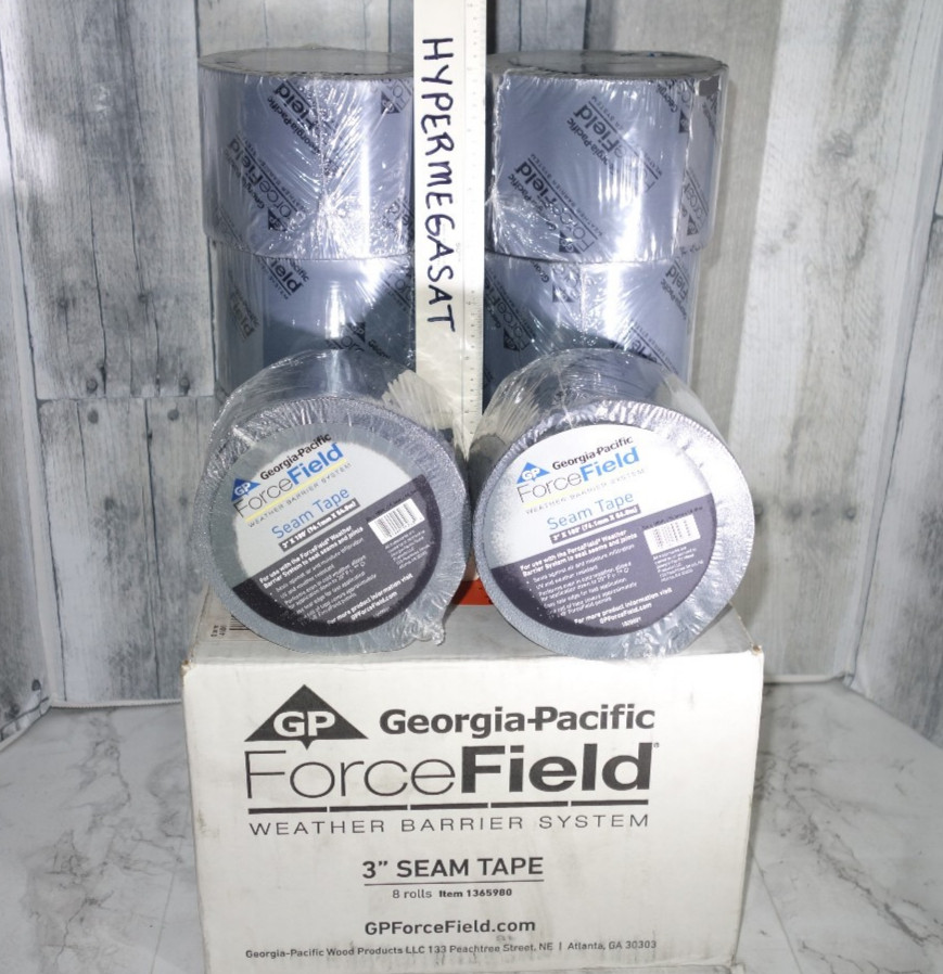 Georgia-Pacific 8 pc ForceField Seam Tape 3″ x 180′ Weather Barrier Tape 1365980
