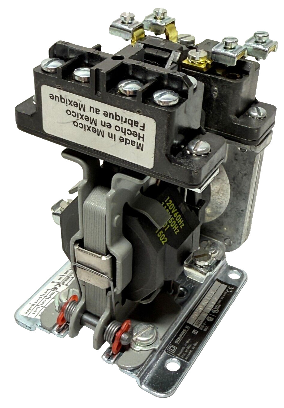 Square D 9050AO10EV02 Timing Relay,Pneumatic,On Delay,0.1 to 60s,15A,600V,120VAC