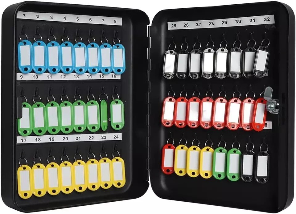 Key Cabinet Wall Mount Key Lock Box with Key Management Locking Key Organizer
