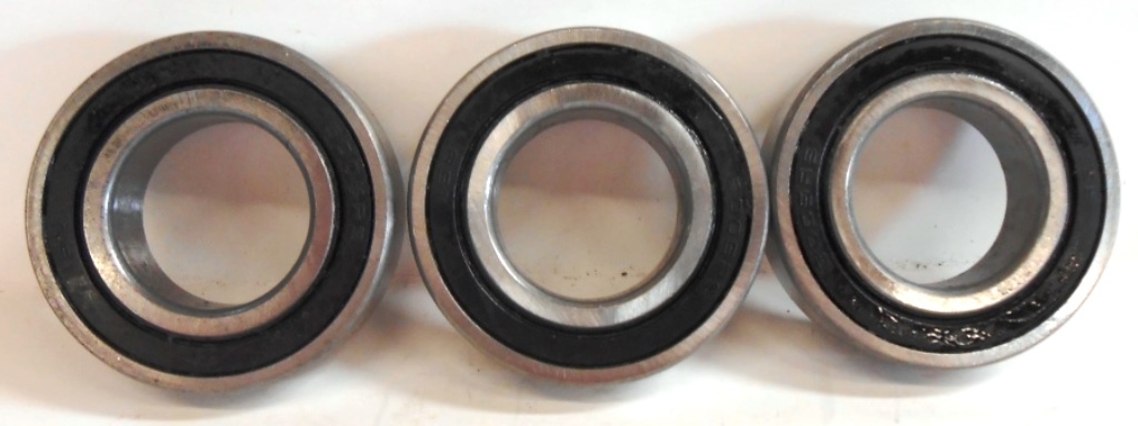 BEARINGS, 6005RS, LOT OF 3, UNKNOWN BRAND, 25 X 47 X 12 MM