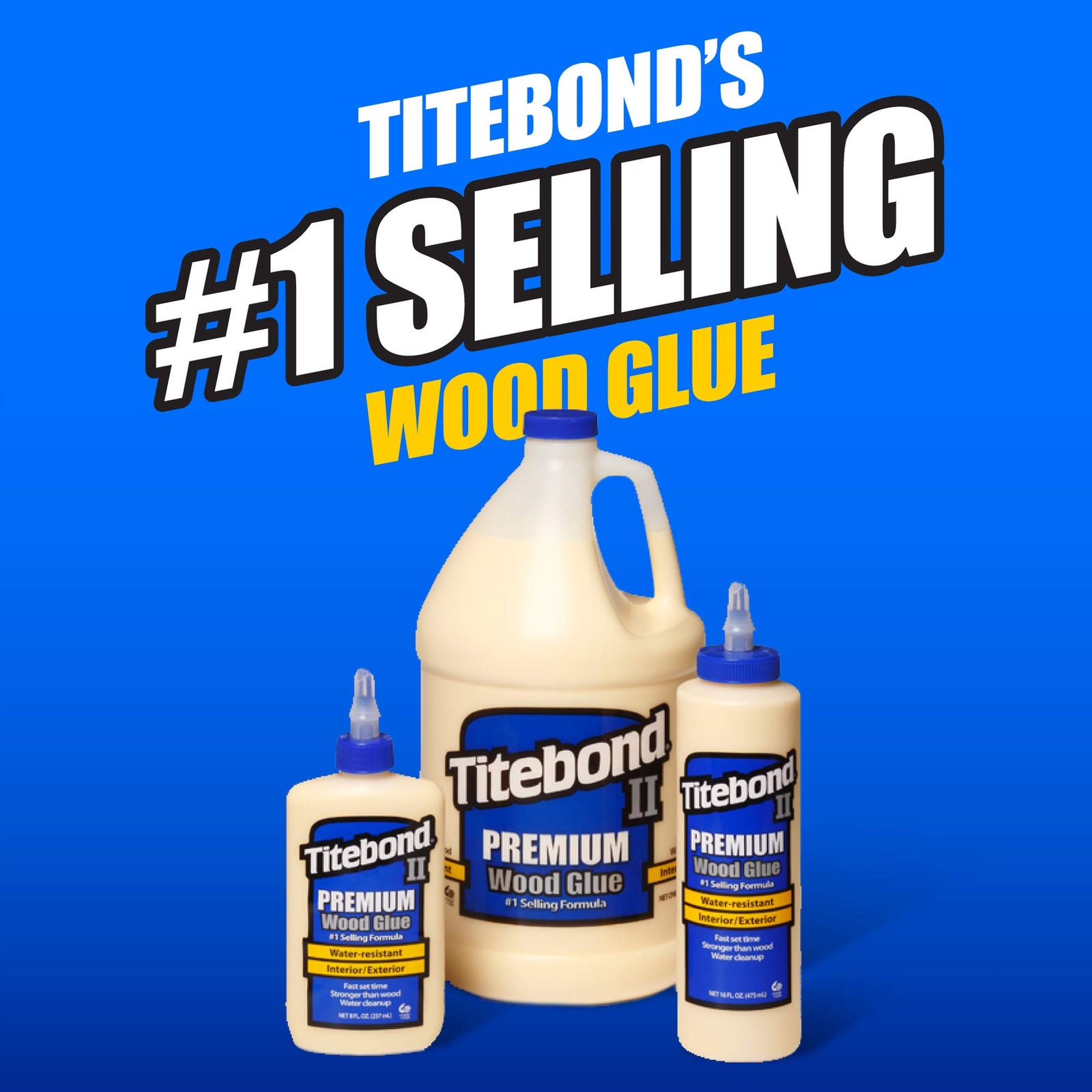 Titebond 5003 II Premium Wood Glue, 8-Ounces Water Resistant Interior / Exterior