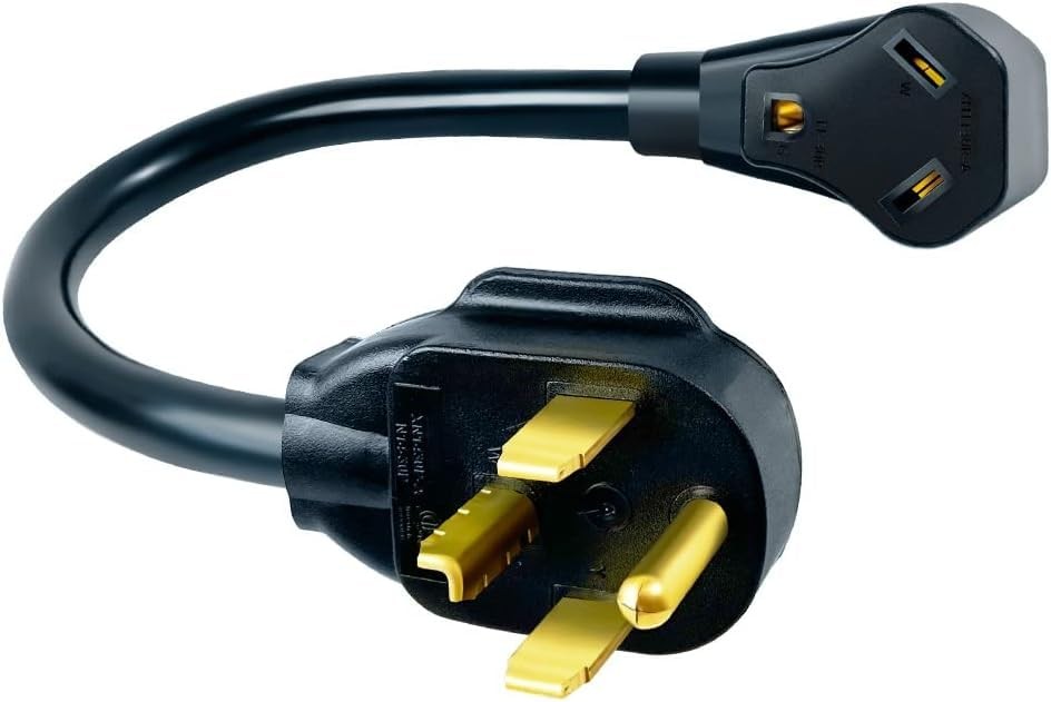 1.5FT NEMA 14-30P to TT-30R RV 30A 125V Dryer Plug to 30A RV Adapter