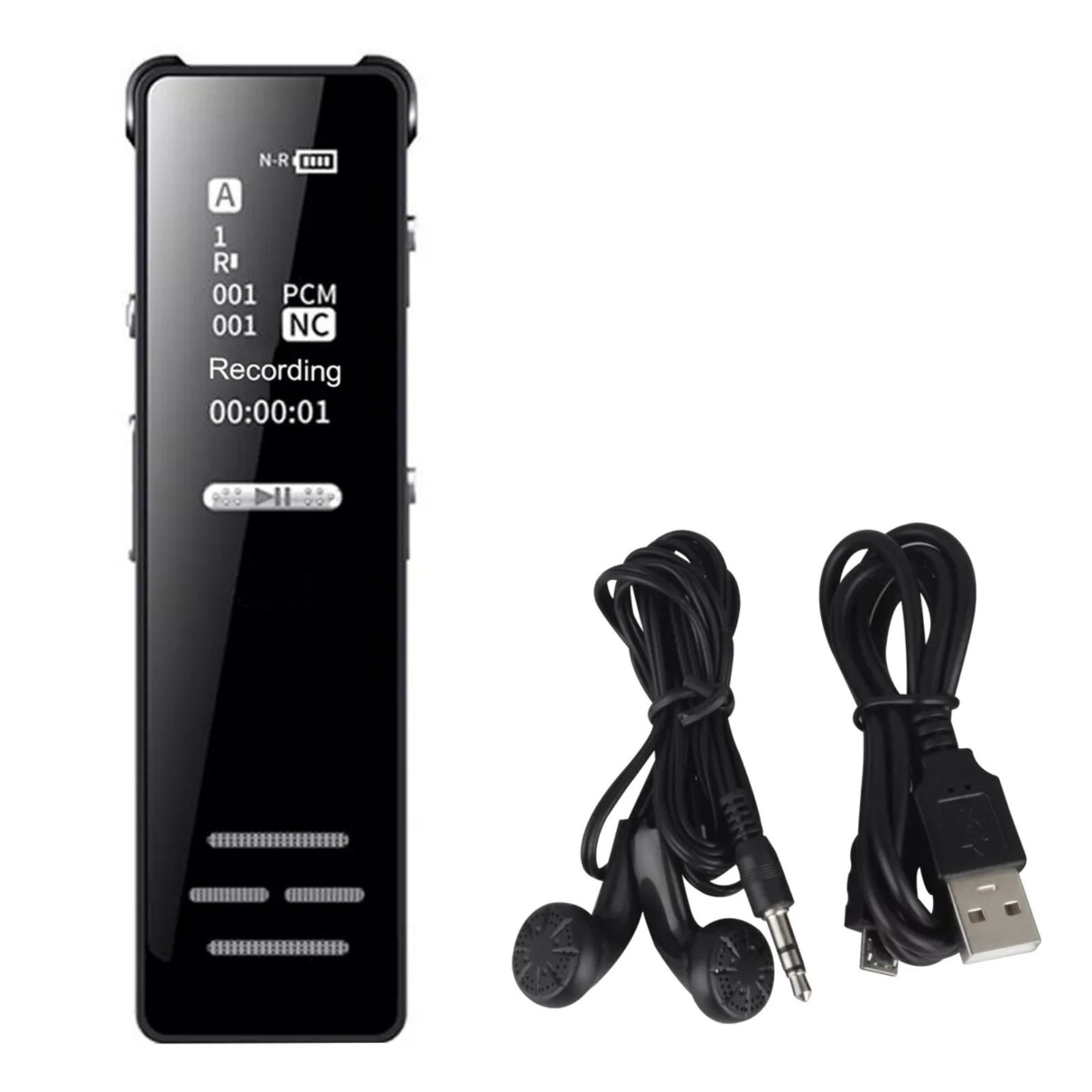 128GB Voice Recorder with OLED Screen – HD Voice Activated Recorder & MP3 Player