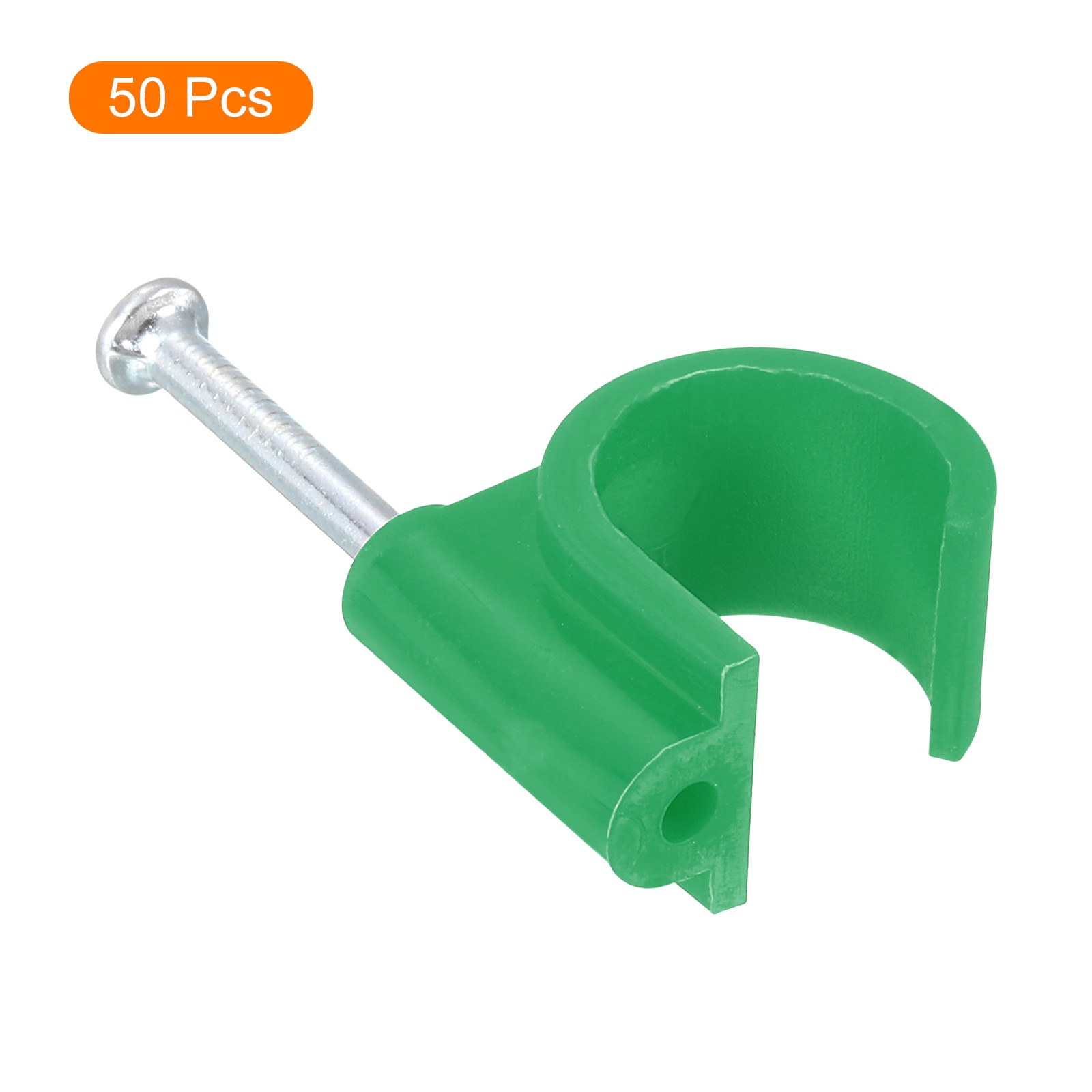 50Pcs Cable Wire Clips Nail in Cable Clips 16mm/0.63″ Green