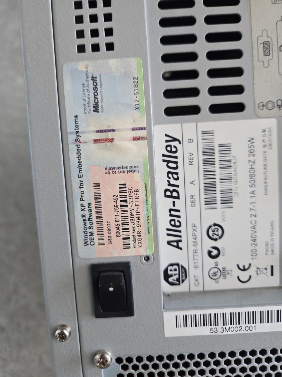 Allen Bradley 6177R-M4PXP Ser A Versaview 750R – Warranty & Free Shipping