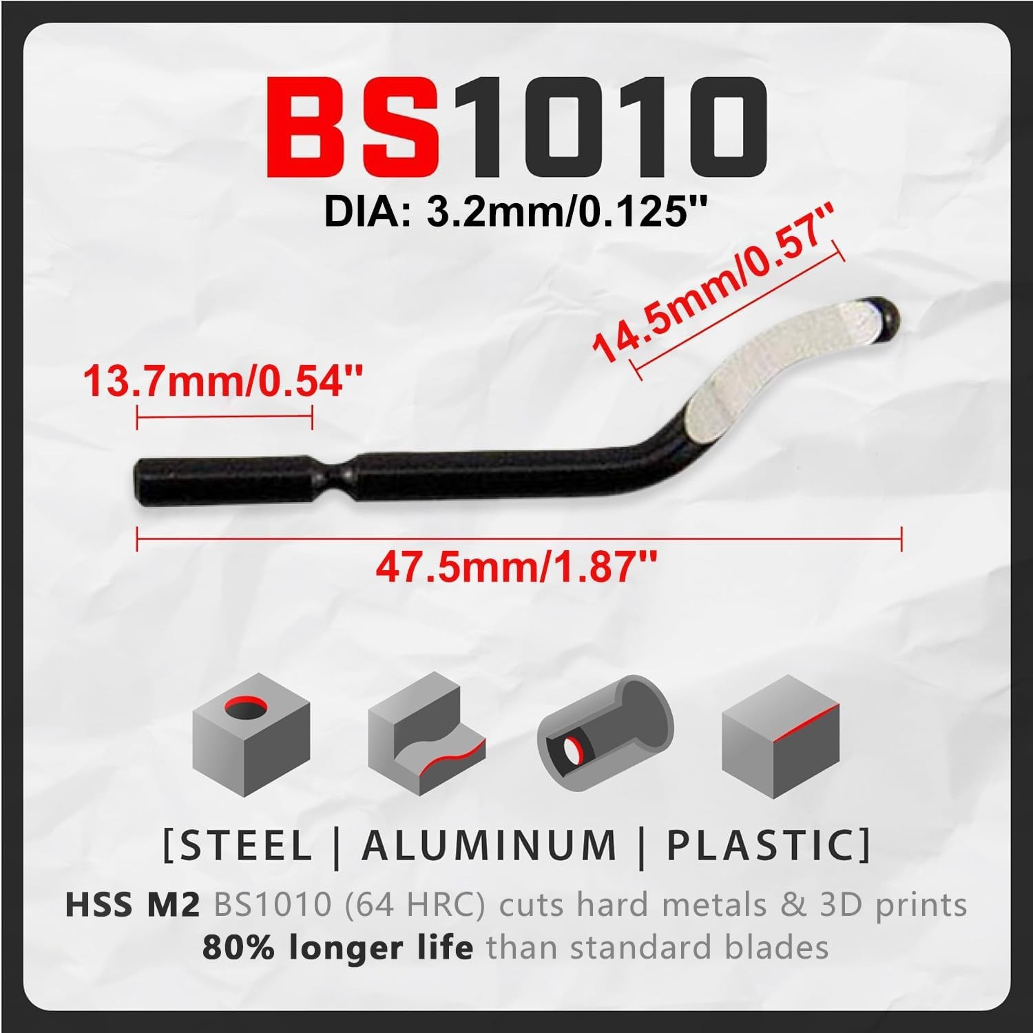 Micro-Polished Deburring Tool with Durable HSS Blades – Lightweight & Ergonomic