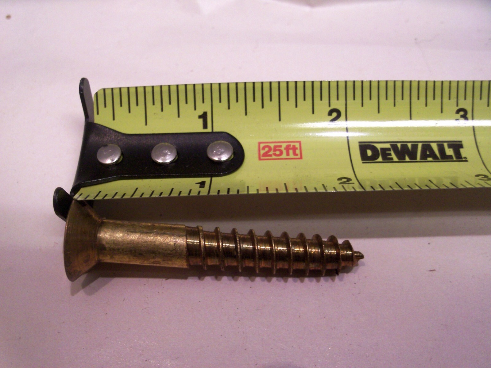#16 X 1-3/4″ Brass Slotted Flat Head Wood Screw VINTAGE USA Made Quantity of 10