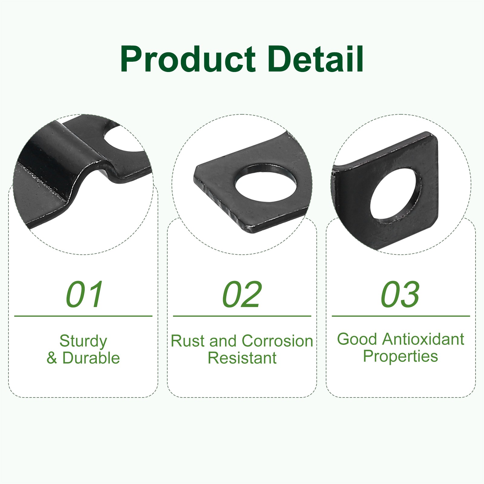 100pcs – U-Shaped Pipe Clamp 1/8 Inch(3mm) 2 Hole U-Tube Strap Clamp Black