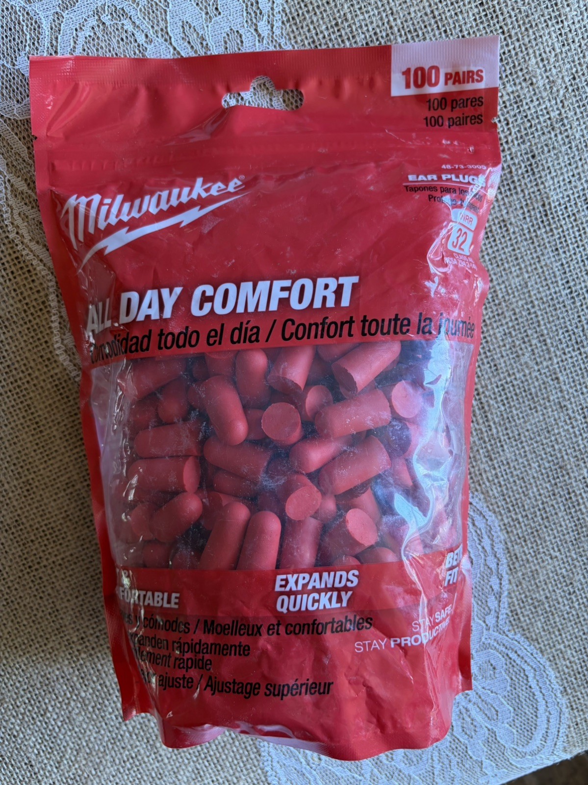 Milwaukee Disposable Ear Plugs 100 Pack 32db 48-73-3005 NEW Sealed