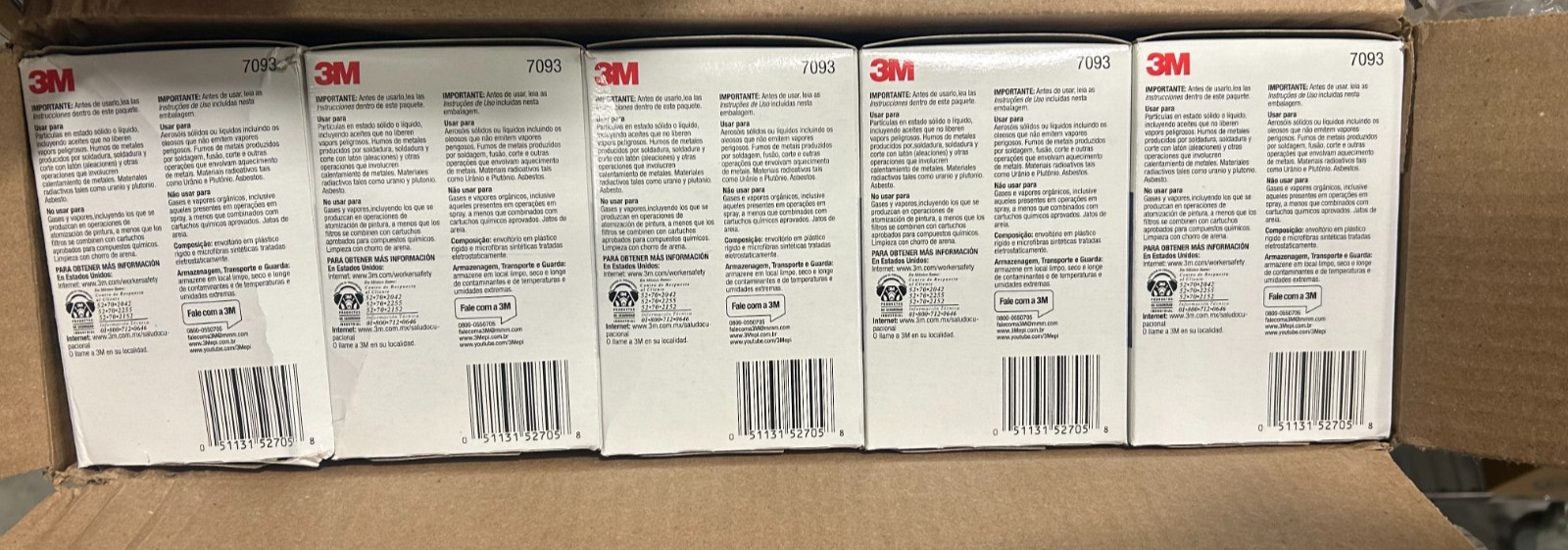 3M Particulate Filter 7093, P100, Cs of 6O (5 Boxes of 12 ea) Exp 02/2026