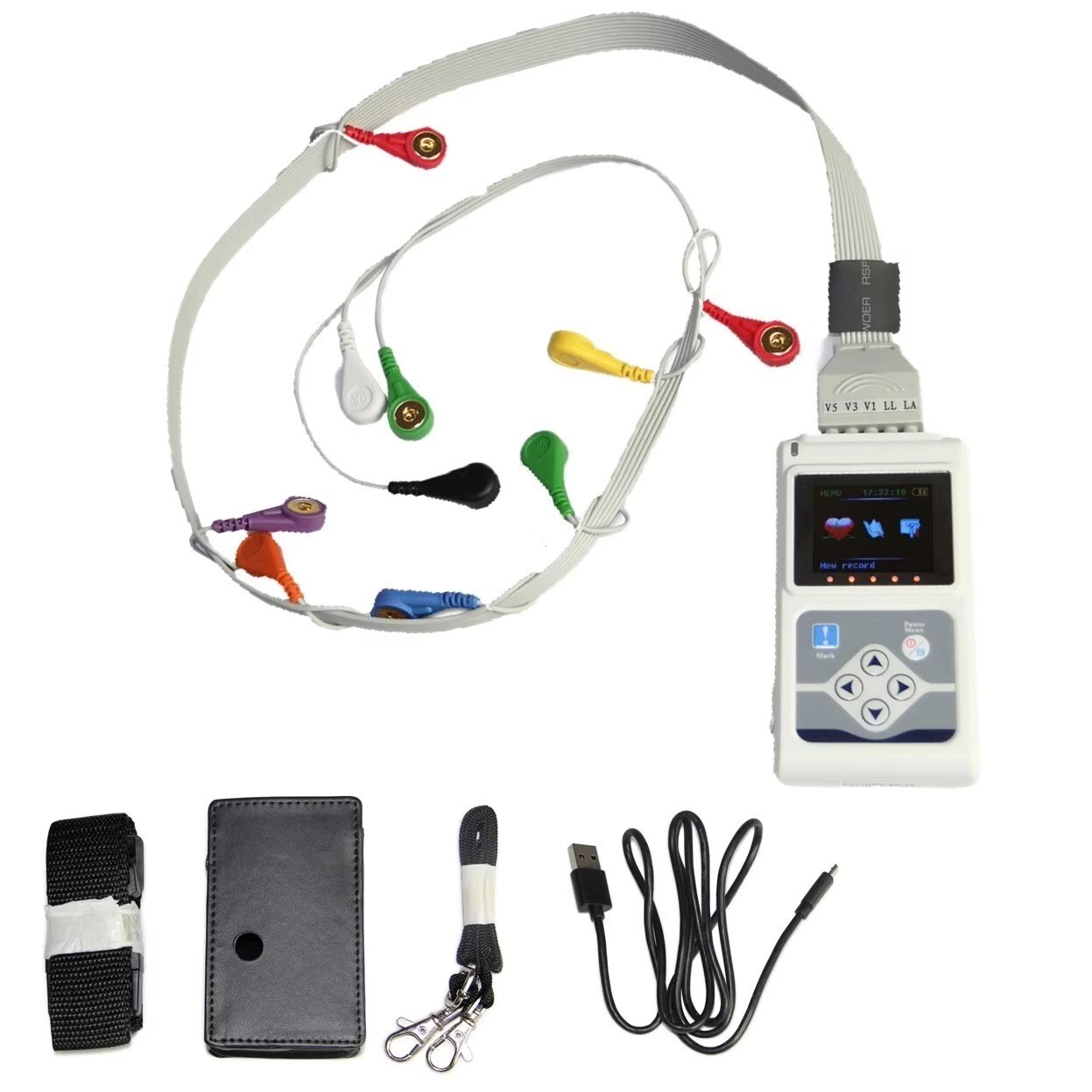 CONTEC TLC5000 12-Lead Holter ECG with PC Analysis Software, 24hr Monitoring