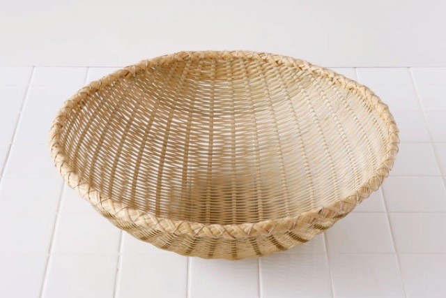 Premium Bamboo Draining Basket (Approx. 48cm Dia x 14.5cm Deep)