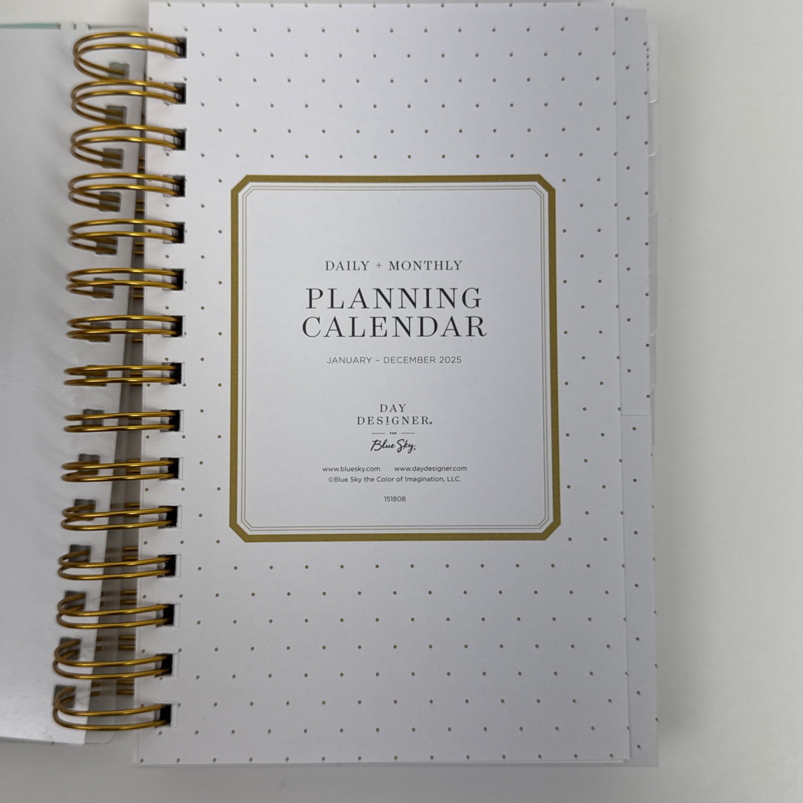 Day Designer 2025 Daily/Monthly Planner 8.15″x6.38″ Wirebound Rugby Stripe Mint