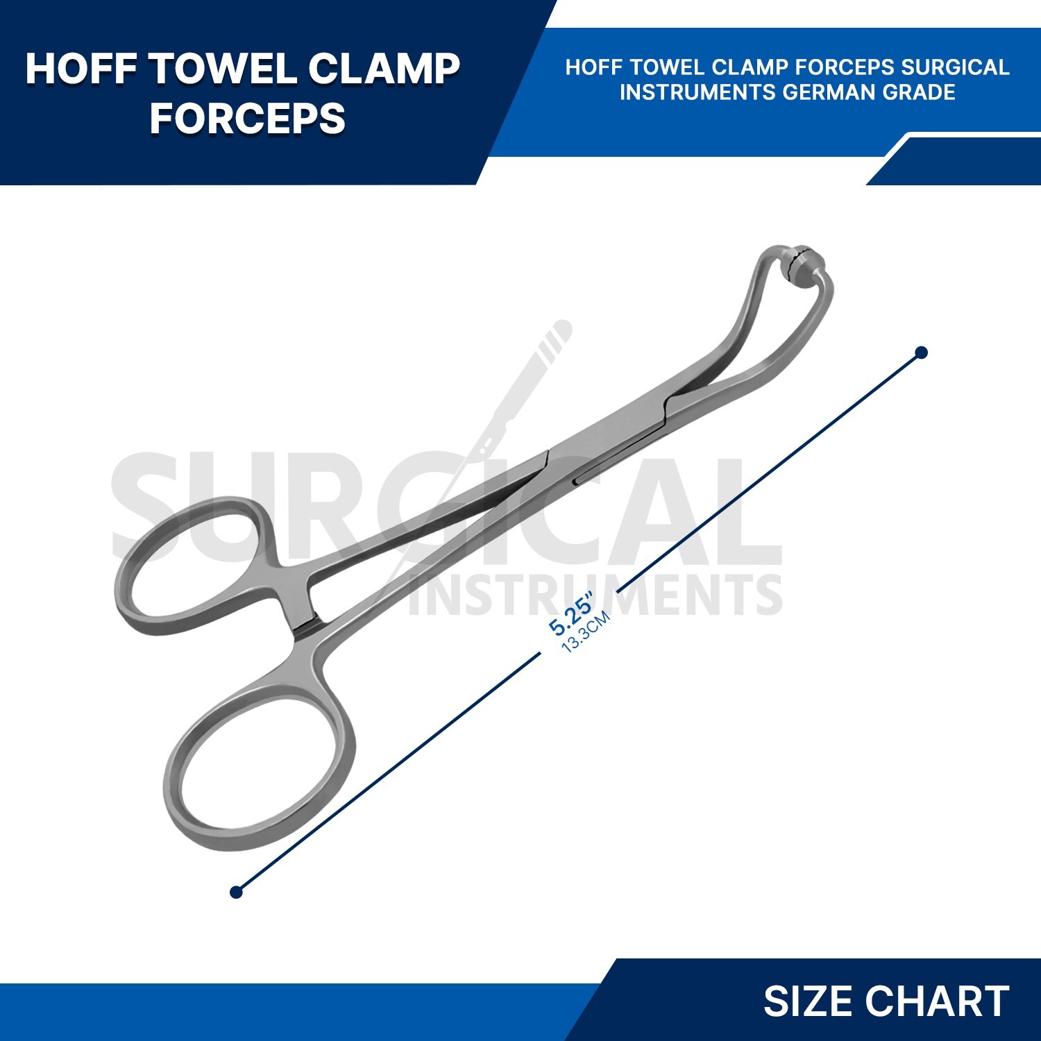 Hoff Towel Clamp Forceps 5.25″ Surgical Instruments German Grade