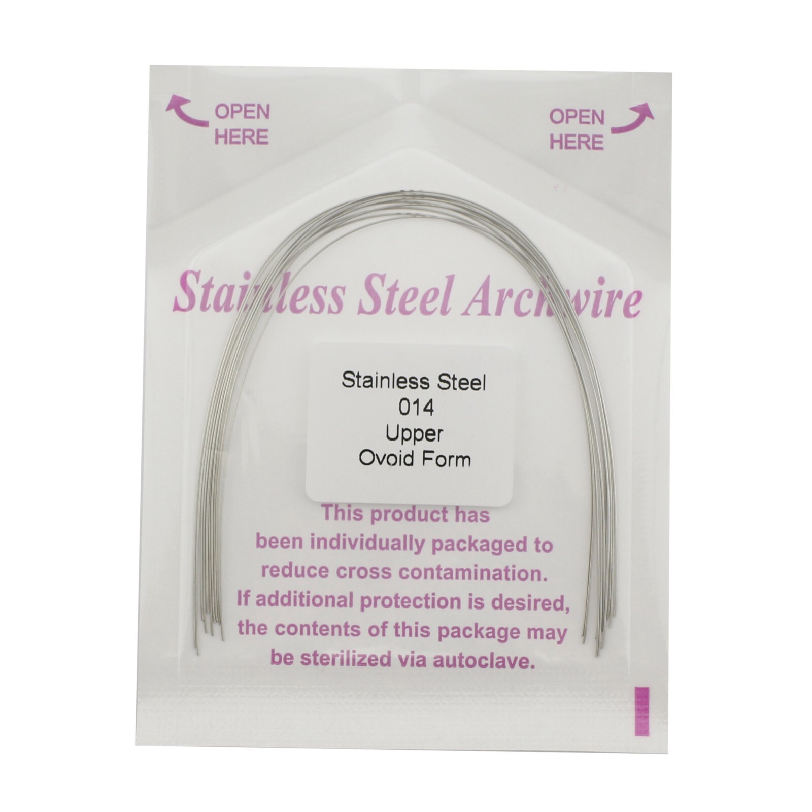 100pcs Dental Orthodontic Arch Wire Stainless Steel Ovoid Form Round Rectangular