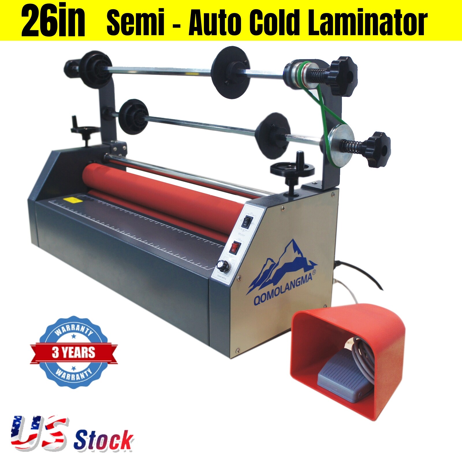 Qomolangma 26in Semi-Auto Home Cold Laminator for Business Card Laminating
