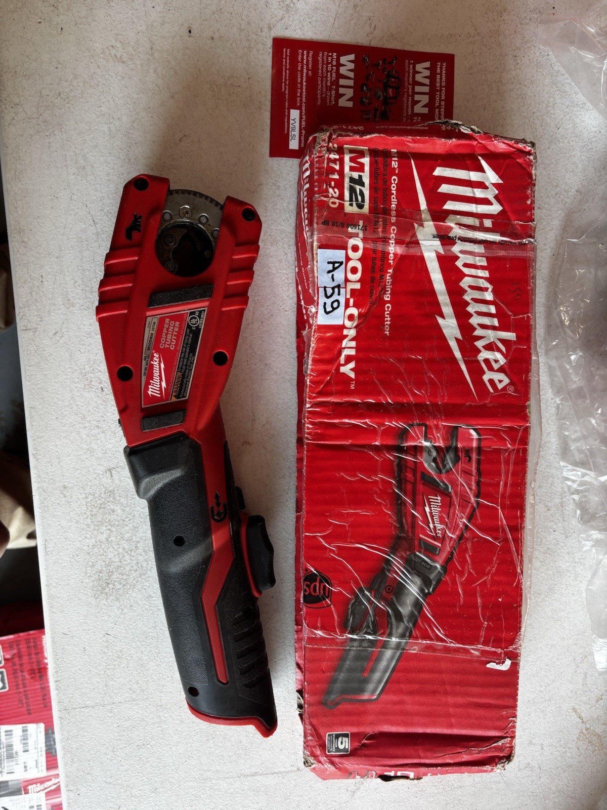 Milwaukee 2471-20 M12 Cordless Copper Tubing Cutter Tool (A-59)