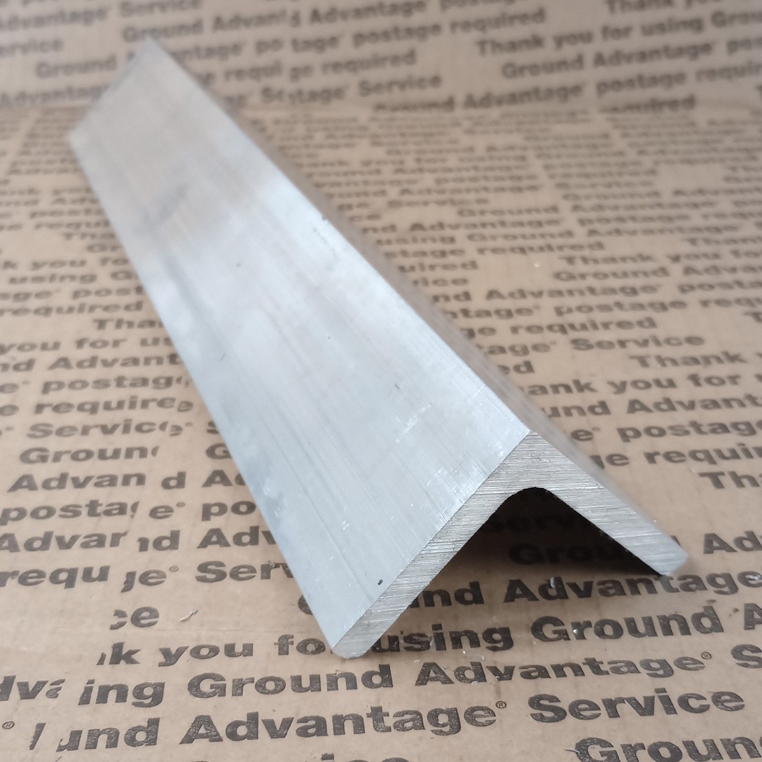 1/4″ Thick x 2″ x 2″ Aluminum Angle x 48″ Long, 6061 Aluminum