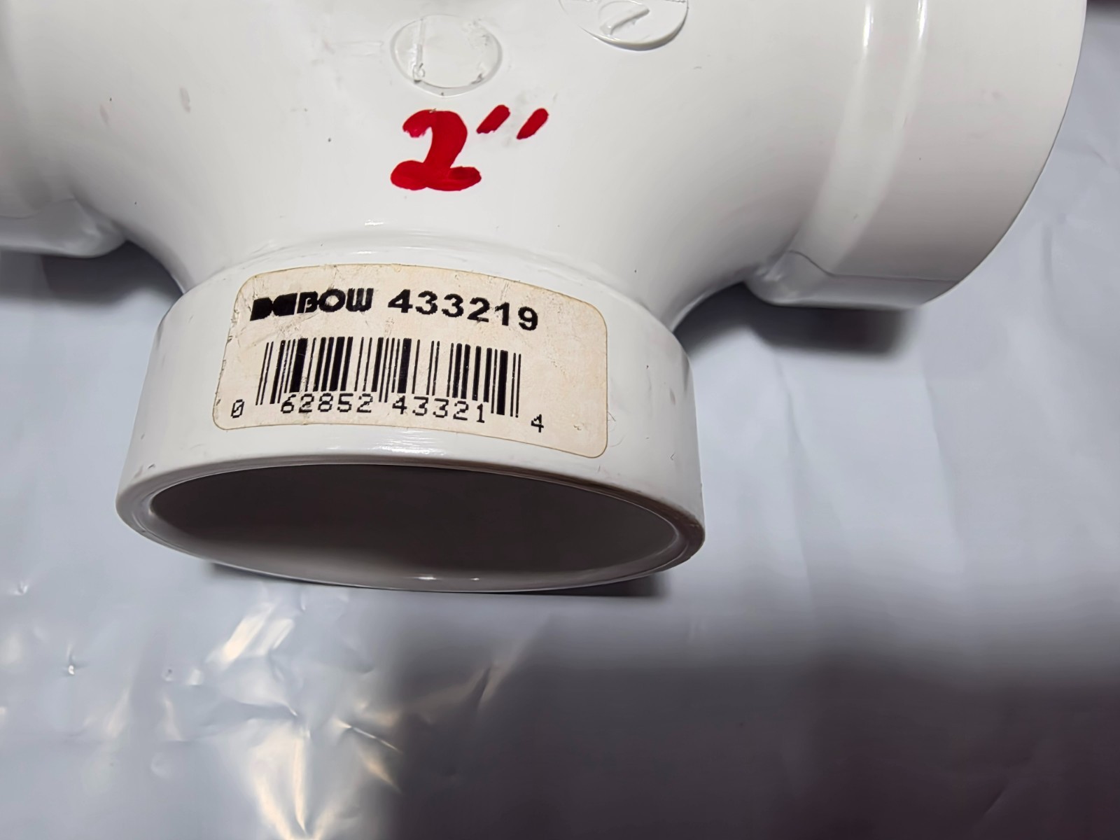 Lot 10, 2″ PVC, 3-Way 90° Double Sweep Elbow, Spears P327-020