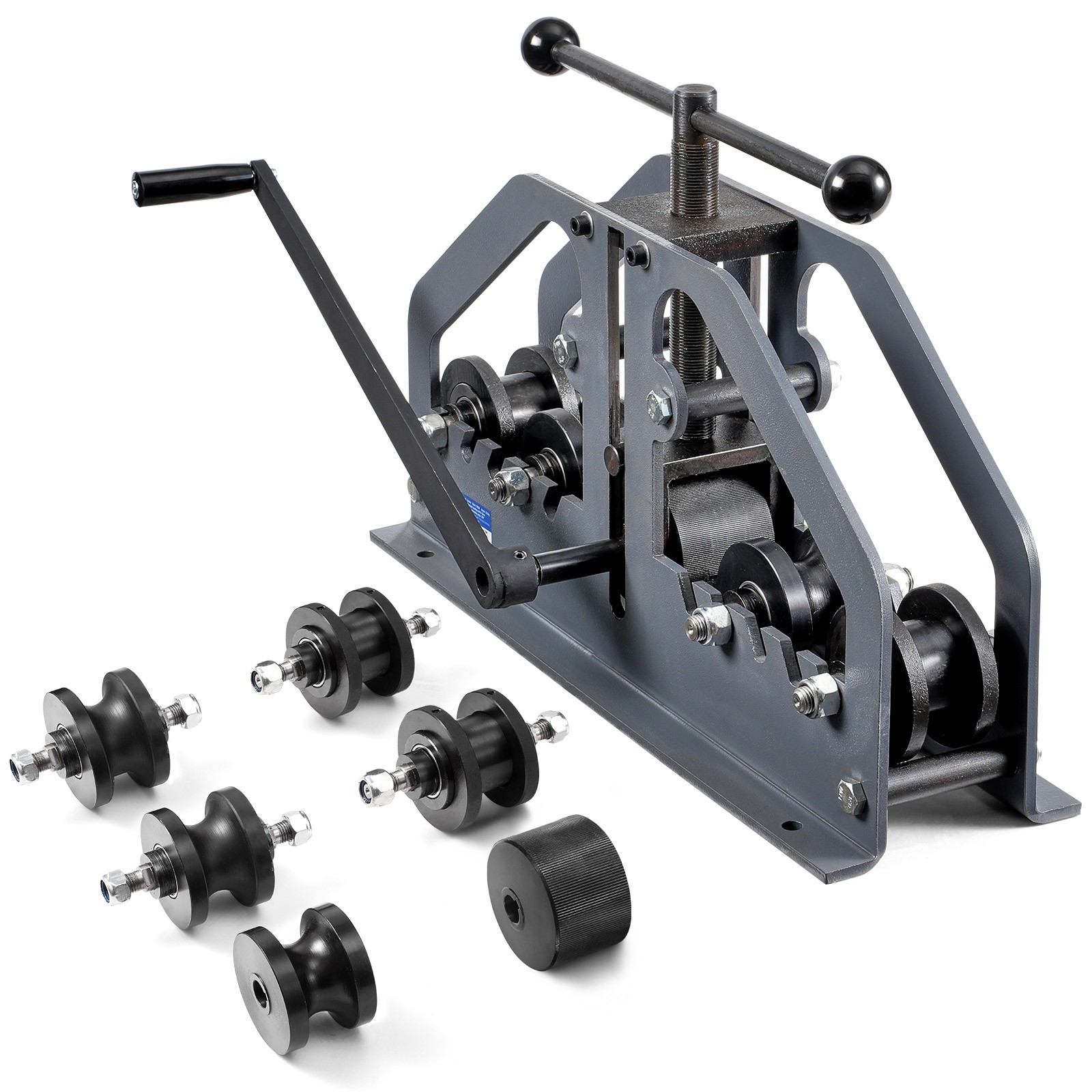 VEVOR Tube Roller Bender Max 1-1/2″ Manual Tube Pipe Roller Bender with 6 Dies
