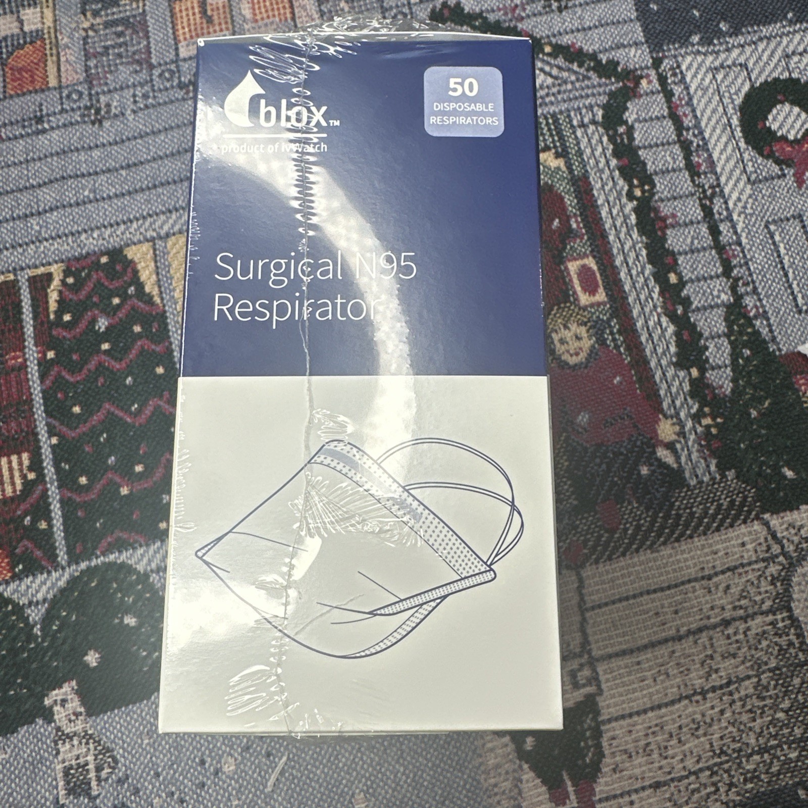 Blox Surgical N95 Respirator Disposable Mask (Case Of 6, 50 Count Boxes)Facemask