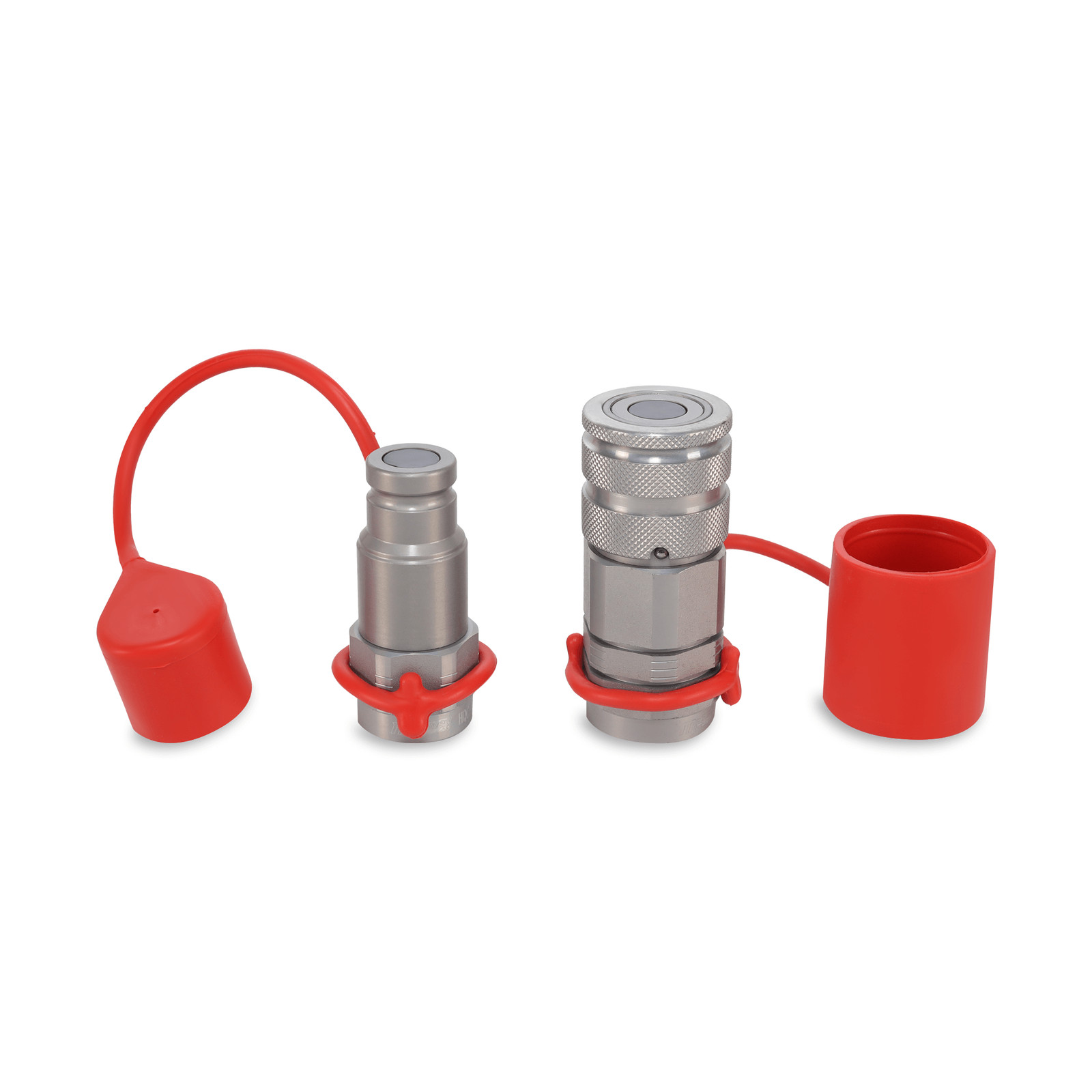 3/8″ Flat Face Hydraulic Quick Couplers Set – 1/2″ SAE Thread