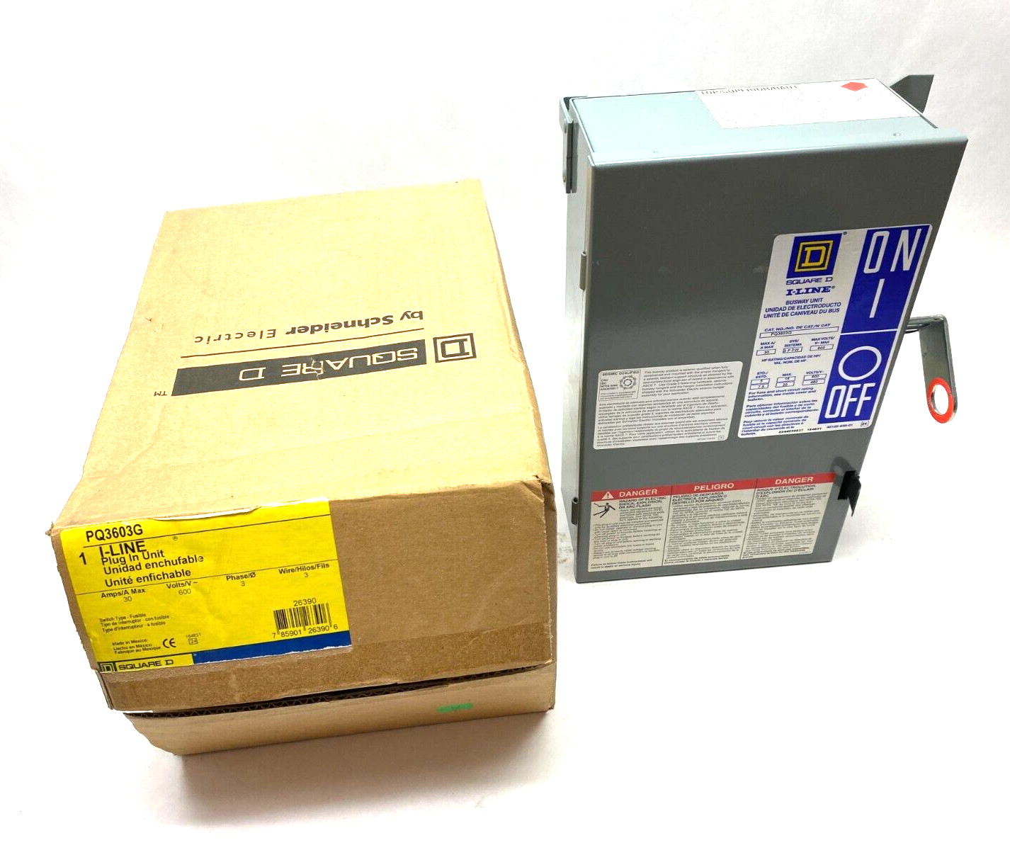 Square D PQ3603G I-LINE Fusible Busway Plug-In Unit 3-Phase 30A 600V