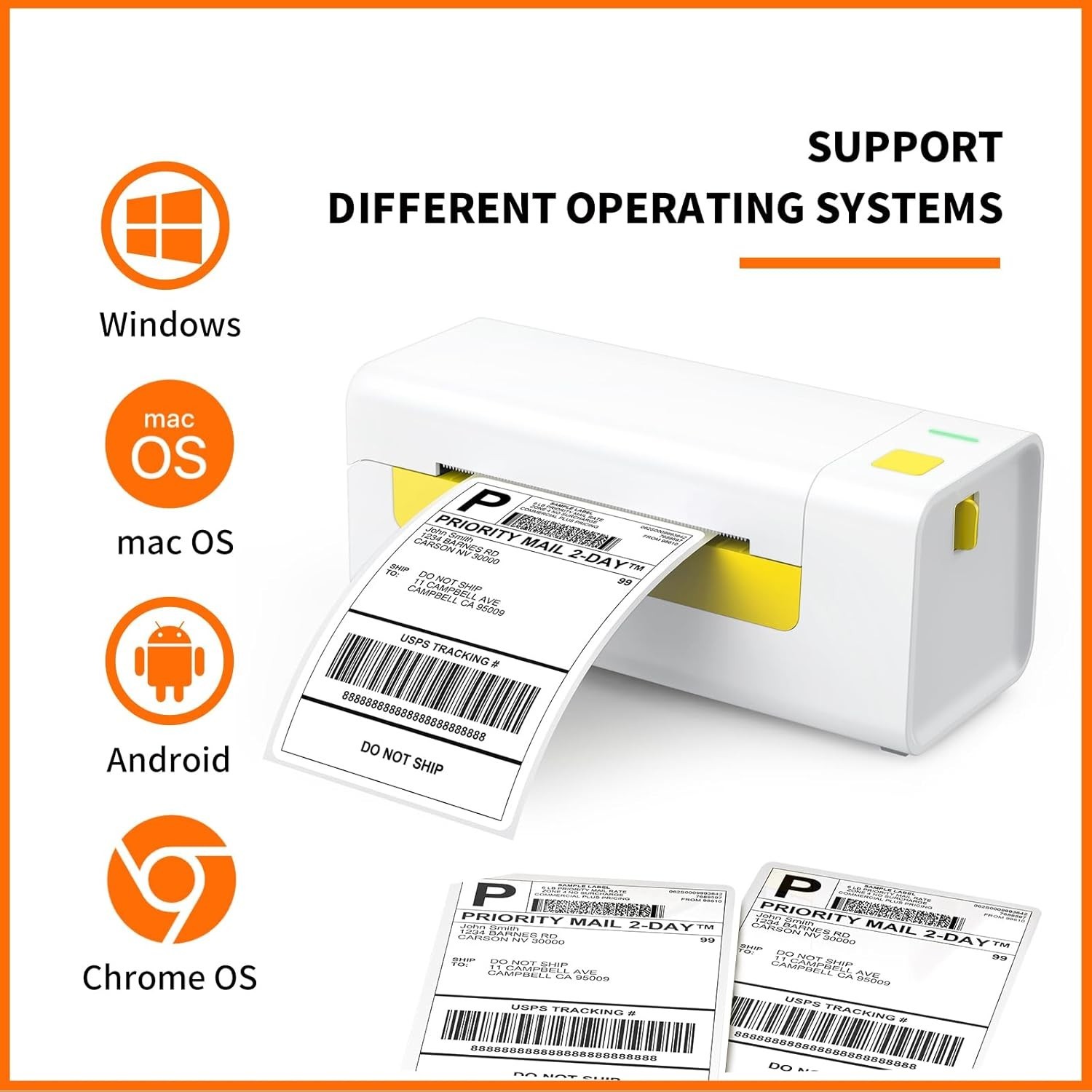 Thermal Bluetooth Shipping Label Printer 4×6 – Mac Windows Android iOS (Open Box