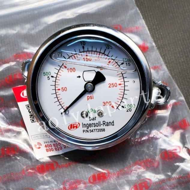 New 54772058 Pressure Gauge Panel Mount IR For INGERSOLL RAND Air Compressor
