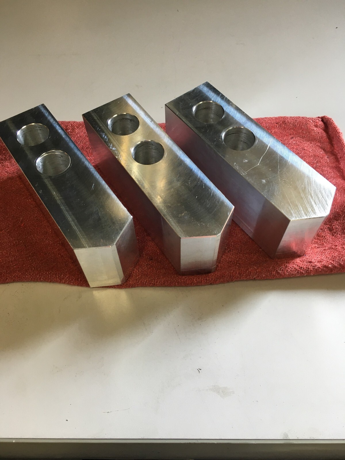 Set Aluminum lathe Soft Jaws For kitagawa 8 Inch Chuck. 2 in HT 1.5 MM 4 in LEN